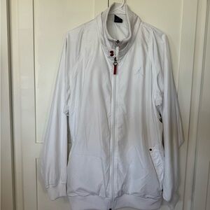 White throwback Jordan brand Jacket